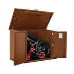 Ripon Lift Up 6X3 Metal Shed Brown