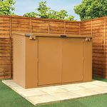 Ripon Lift Up 6X3 Metal Shed Brown