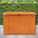 Ripon Lift Up 6X3 Metal Shed Brown