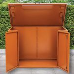 Ripon Lift Up 6X3 Metal Shed Brown