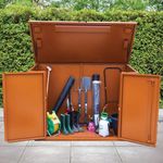 Ripon Lift Up 6X3 Metal Shed Brown