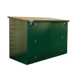 Ripon Lift 6X3 Metal Shed Fir Green