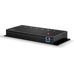 Lindy 7 Port Usb 3.0 Metal Hub Blk