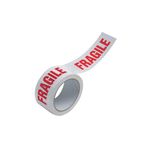 Vinyl Tape Fragile Whte/Red 50Mmx66M