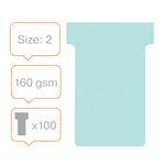 Nobo T-Card Size 2 Light Blue Pk100