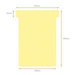 Nobo T-Card Size 3 Yellow Pk100