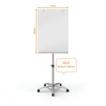 Nobo Glass Mobile Easel Brill White
