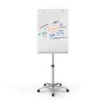 Nobo Glass Mobile Easel Brill White