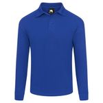 Weaver Long Sleeved Polo Ro Blue S