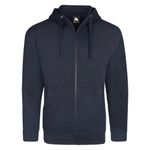 Macaw Zipped Hoodie Unisex Navy S