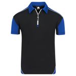 Fireback Wicking Polo Blk/Ro Blu M