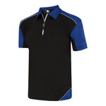 Fireback Wicking Polo Blk/Ro Blu S