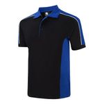 Avocet Polo Shirt Black/Royal Blue L