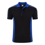 Avocet Polo Shirt Black/Royal Blue M