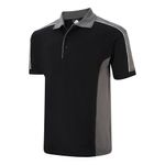 Avocet Polo Shirt Unisex Black/Grh S