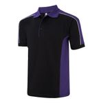 Avocet Polo Shirt Black/Pur Xs