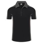 Avocet Wicking Polo Blk/Grh 2Xl