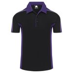 Avocet Wicking Polo Blk/Purple 4Xl