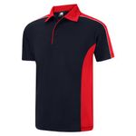 Avocet Wicking Polo Navy/Red 4Xl