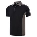 Avocet Wicking Polo Blk/Grh L