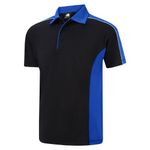 Avocet Wicking Polo Blk/Ro Blu M