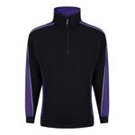 Avocet Sweatshirt Zip Blk/Purple 2Xl