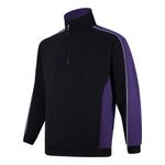 Avocet Sweatshirt Zip Blk/Purple L