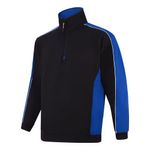 Avocet Sweatshirt Zip Blk/Ro Blu L