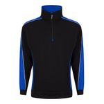 Avocet Sweatshirt Zip Blk/Ro Blu L