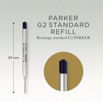 Parker Quink Blk Bpt Fine Rfl Pk12