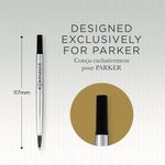 Parker Blk Rollerball Pen Rfl Pk12