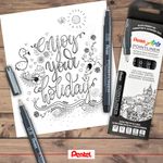Pentel Pointliner Ast Sizes Black P5