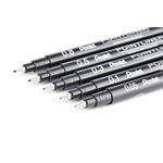 Pentel Pointliner Ast Sizes Black P5