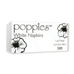 Poppies Napkins 1-Ply White Pk500