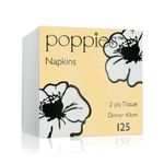 2Ply Dinner Napkin 4F Wht 40Cm Pk125
