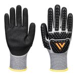 Wpf Cut Impact Glove 1Pr Gry/Blk L