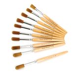 Golden Nylon Round Brush Sz 18 Pk10