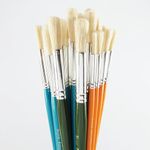 Hog Hair Rnd Short Paint Brush Pk30