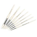 White Round Paint Brush Wht Hdl Pk60
