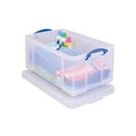 64L Plastic Storage Box/Lid Clear