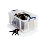 64L Plastic Storage Box/Lid Clear