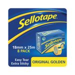 Sellotape Golden 18Mm/25M Tape Pk8