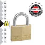 Master Lock 50Mm Brass Padlock 2Keys