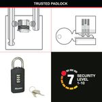 Master Lock Comb Padl + Override Key