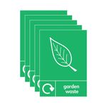 A5 Sign Garden Waste Pack Of 5