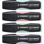 Stabilo Green Boss Hler Ast Pstl Pk4