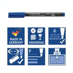 Lumocolor Pen Permanent Fn Blu Pk10