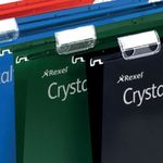 Rexel Crystalfile Susn File Grn Pk25