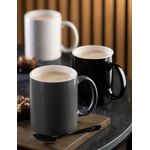 White Straight-Side Mug 12Oz Blk P12