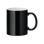 White Straight-Side Mug 12Oz Blk P12